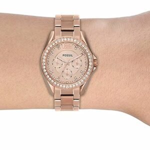 Fossil Riley Multifunction Crystal Rose Gold