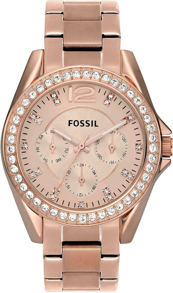 Fossil Riley Multifunction Crystal Rose Gold